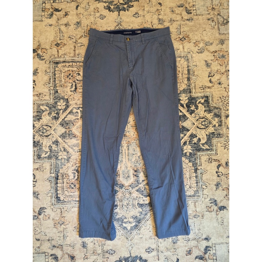 Crown & Ivy Men's 34x34 Blue Motion Flex Preppy Pants Slacks Business Casual‎